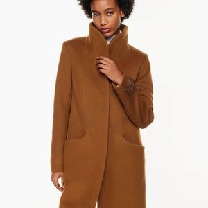 Aritzia Wilfred Cocoon Wool Jacket - Camel/Cigar